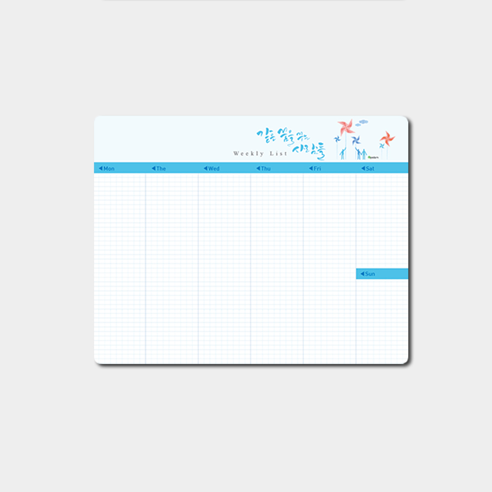 감성캘리 주간스케줄 메모패드B 오래 오래 사랑하자 / 마우스패드 주간계획