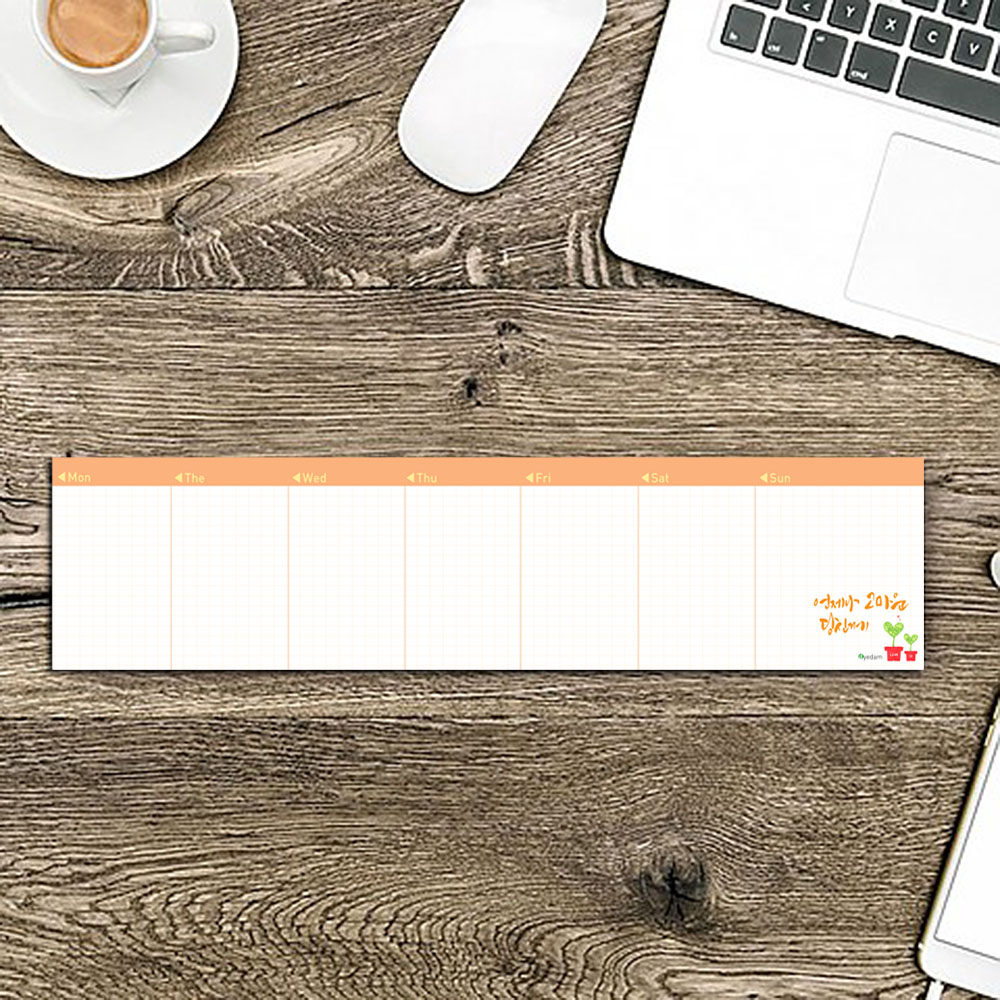 키보드메모패드 캘리3종C 주간스케줄러_ 오렌지/ 언제나 고마운 당신께